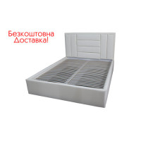 Двуспальная кровать Sofi с мягкой обивкой (шоколад, белый)